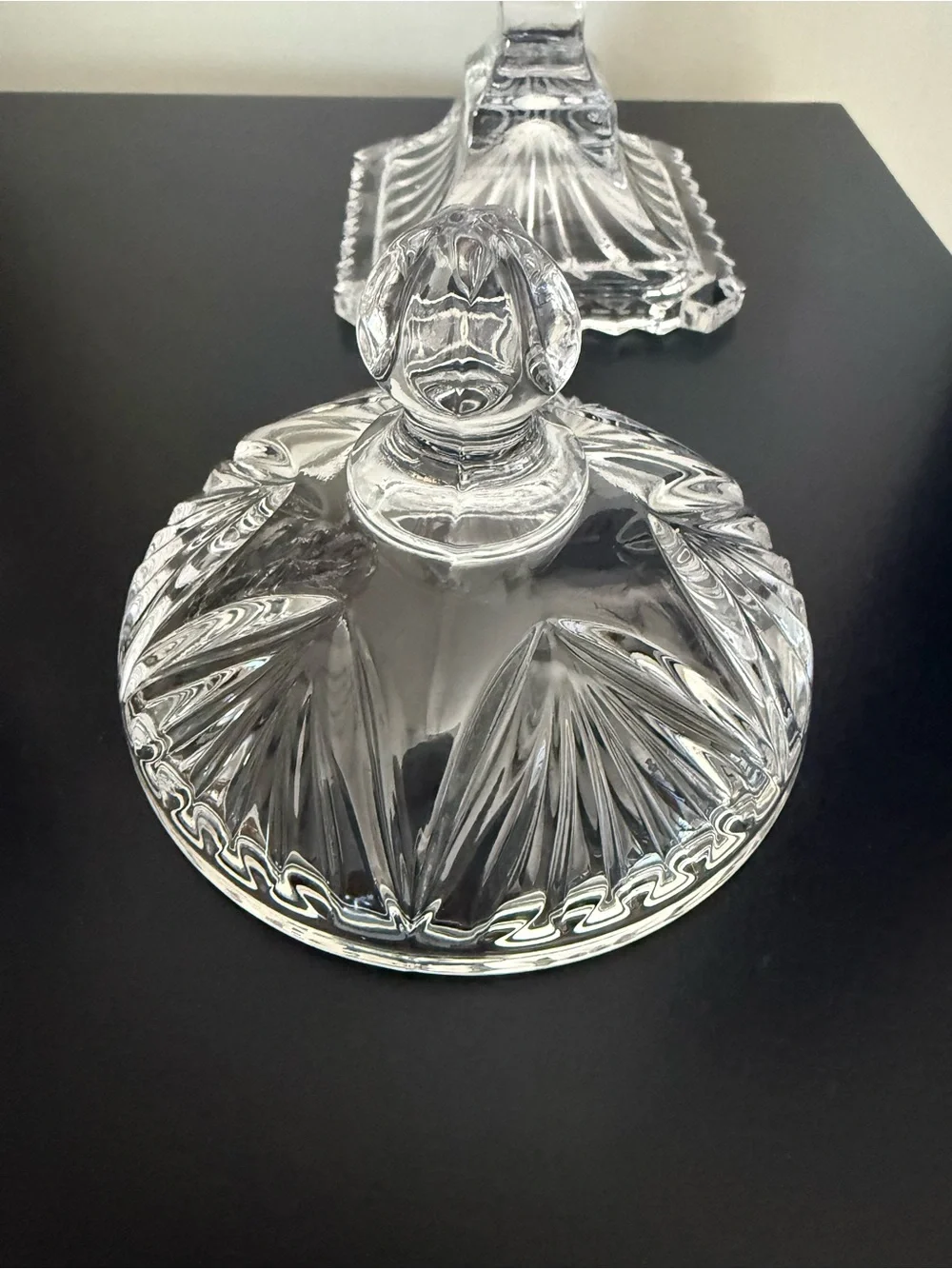 Godinger Shannon Crystal Pineapple Collection Footed Covered Candy Dish Vintage